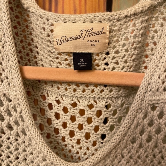 Universal Thread XL Open Crochet L/S Sweater in Light Blue - Picture 3 of 4